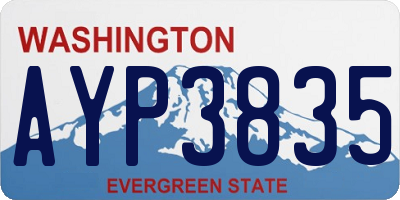 WA license plate AYP3835