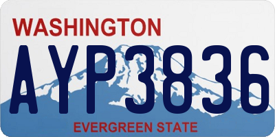 WA license plate AYP3836
