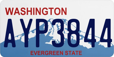 WA license plate AYP3844