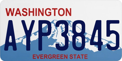 WA license plate AYP3845