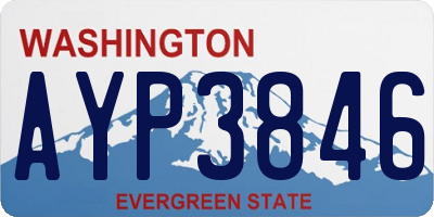 WA license plate AYP3846