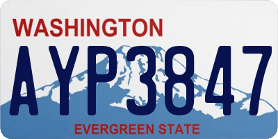 WA license plate AYP3847