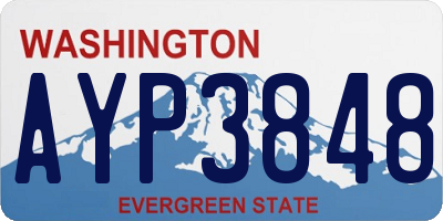 WA license plate AYP3848