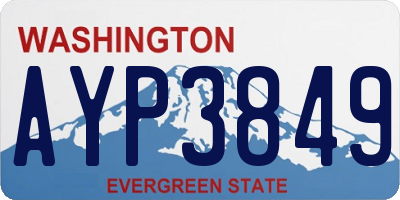 WA license plate AYP3849