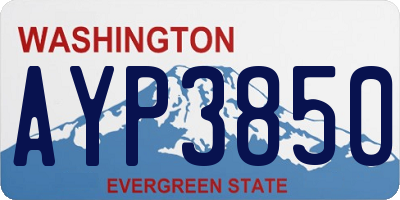 WA license plate AYP3850