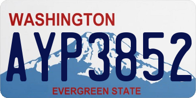 WA license plate AYP3852