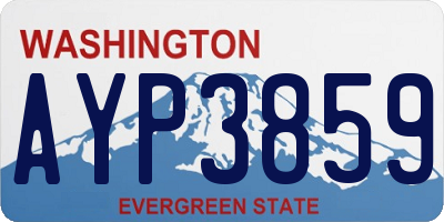 WA license plate AYP3859
