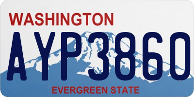WA license plate AYP3860