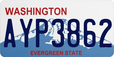 WA license plate AYP3862