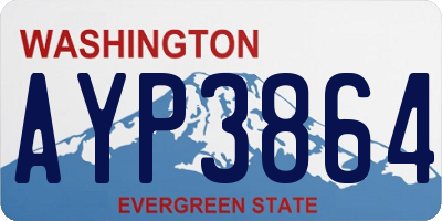WA license plate AYP3864