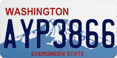 WA license plate AYP3866
