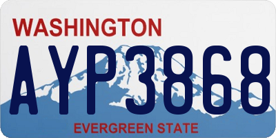 WA license plate AYP3868