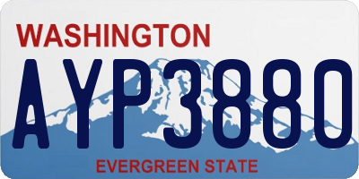 WA license plate AYP3880