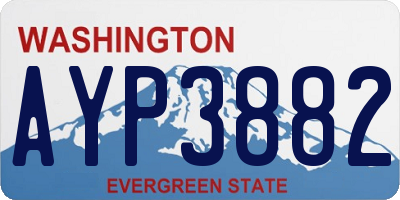 WA license plate AYP3882