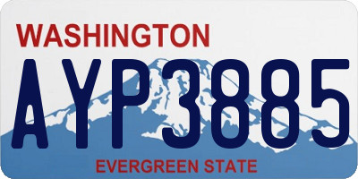 WA license plate AYP3885