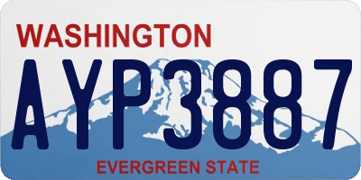 WA license plate AYP3887