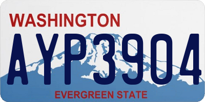 WA license plate AYP3904