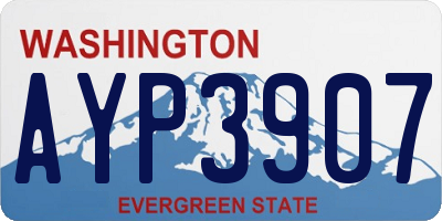 WA license plate AYP3907