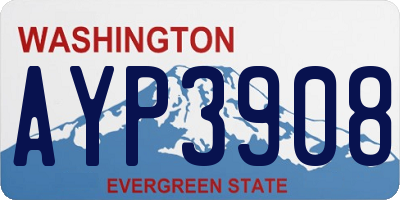 WA license plate AYP3908