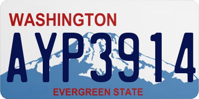 WA license plate AYP3914