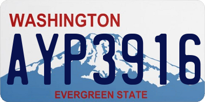 WA license plate AYP3916