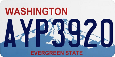 WA license plate AYP3920