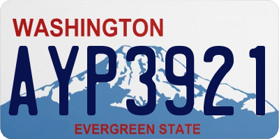 WA license plate AYP3921