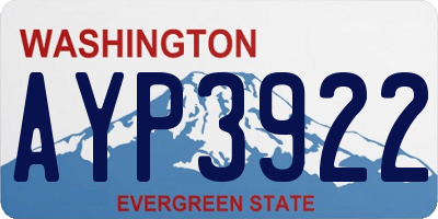 WA license plate AYP3922