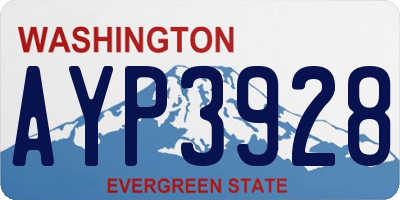 WA license plate AYP3928