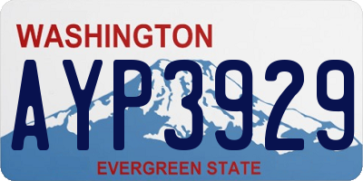 WA license plate AYP3929