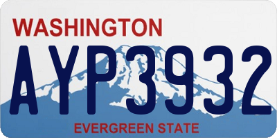 WA license plate AYP3932
