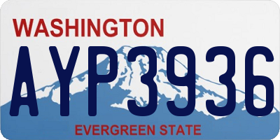 WA license plate AYP3936
