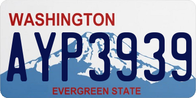 WA license plate AYP3939