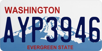 WA license plate AYP3946