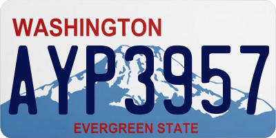 WA license plate AYP3957