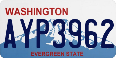WA license plate AYP3962