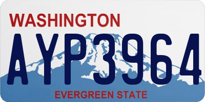 WA license plate AYP3964