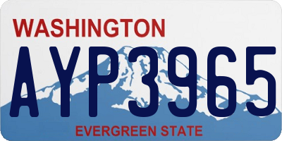 WA license plate AYP3965