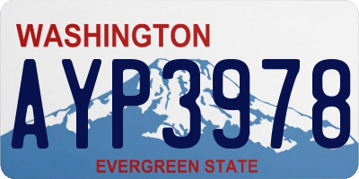 WA license plate AYP3978