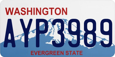 WA license plate AYP3989
