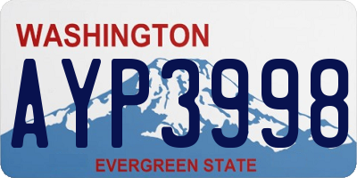 WA license plate AYP3998