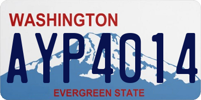 WA license plate AYP4014