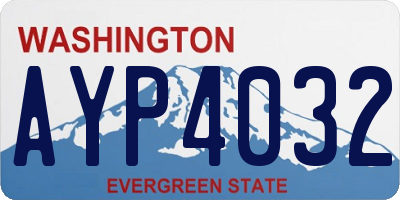 WA license plate AYP4032