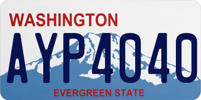 WA license plate AYP4040