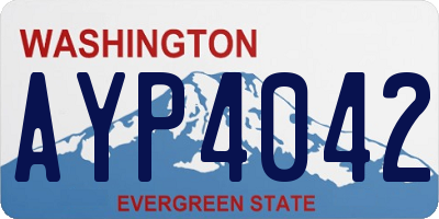 WA license plate AYP4042