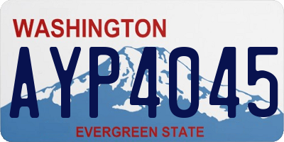 WA license plate AYP4045
