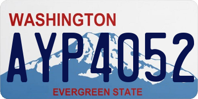 WA license plate AYP4052