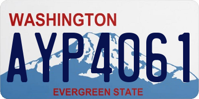 WA license plate AYP4061