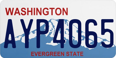WA license plate AYP4065