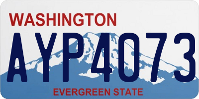 WA license plate AYP4073